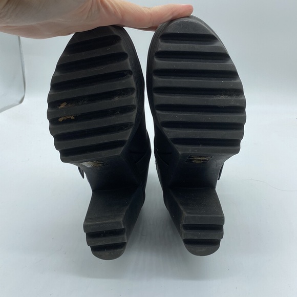 Charlotte Russe Platform Ankle Booties Buckle Black Womens Size 8 - Picture 5 of 16